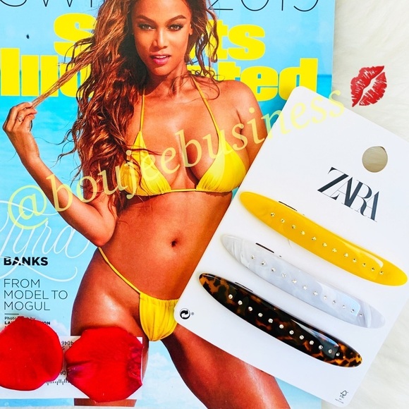 ZARA Sparkly Acetate Hair Clips - Picture 1 of 8